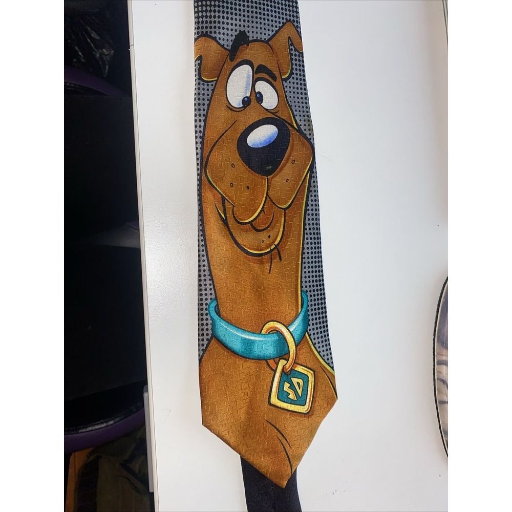 Scooby-doo Cartoon Network 2001 Necktie 100% Silk Tie‎ Hanna-Barbera
